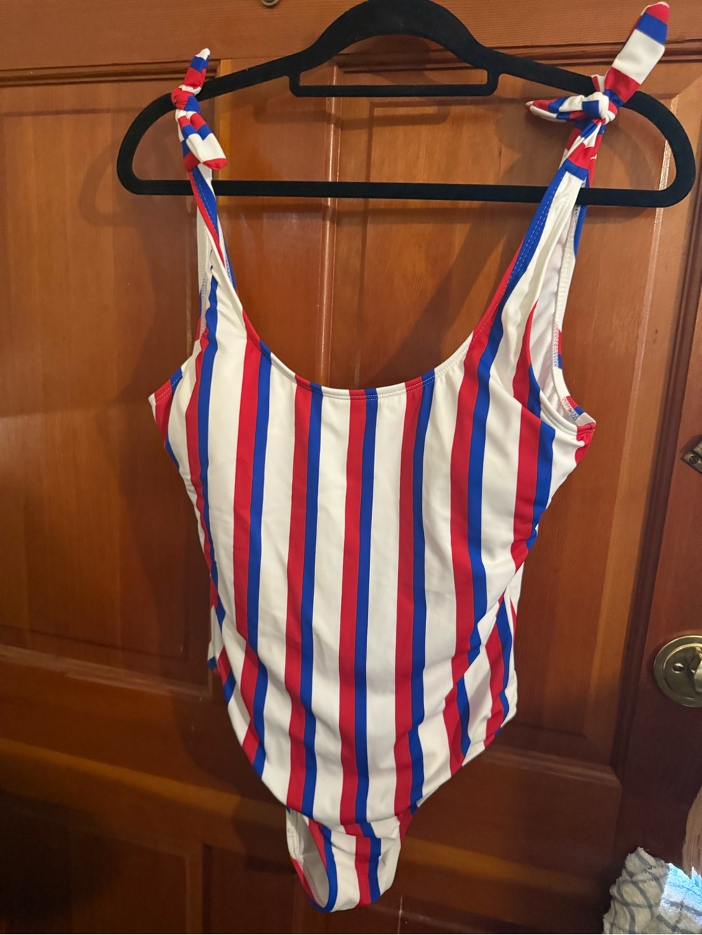 No Boundaries Red, White & Blue Striped One-Piece